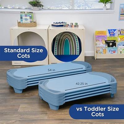 Leinuosen Stackable Daycare Cots for Kids, 47 L x 22 W Portable Toddler  Nap Cot for Sleeping, Portable Bed for Preschool Classroom Furniture Ready