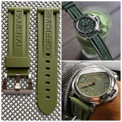 Light Green Custom Made Watch Strap. 12mm-24mm 