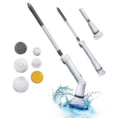 Leebein Electric Spin Scrubber, Cordless Cleaning Brush with 8 Replaceable  Brush Heads, Adjustable Extension Handle, 2 Speeds & Remote Control,Power Cleaning  Brush for Bathroom