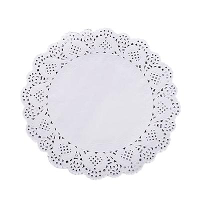 AZKEEGREY 700 Pack White Paper Doilies Assorted Sizes, Disposable Paper Lace Doilies for Food (Round Rectangle Oval)