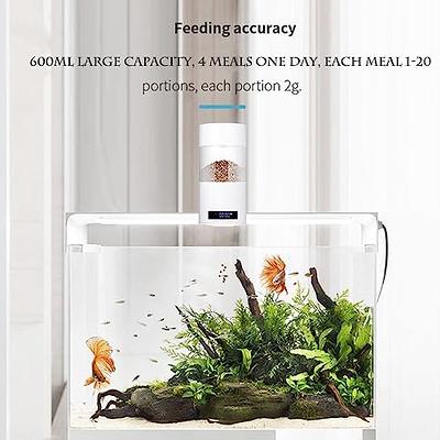 Noodoky USB Charging Automatic Fish Feeder, Auto Fish Food Feeder Timer  Dispenser for Aquarium or Small Fish Turtle Tank, Auto Feeding on Vacation  or Holidays