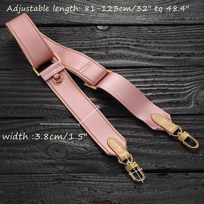 Beaulegan Purse Strap Replacement - Full Grain Microfiber Leather - 59 Inch  Long Adjustable for Crossbody Shoulder Bag - 0.7 Inch Wide, Red/Gold