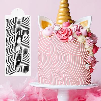 Aloreen 5 Cake Stencils Happy Birthday Cakes Airbrush Writing
