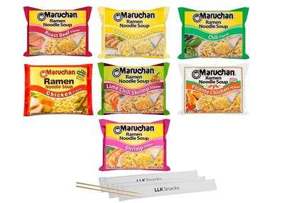 Maruchan Ramen Noodle Soup, 24 Count 7 Flavor Variety Pack with Chopsticks  - Yahoo Shopping