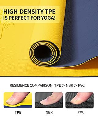 CAMBIVO Extra Thick Yoga Mat for Women Men Kids, Professional TPE Yoga Mat,  Workout Mat for Home Gym, Pilates and Floor Exercises, Mats 
