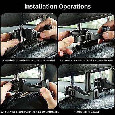 Car Hooks Car Seat Hooks with Phone Holder Universal Car Headrest