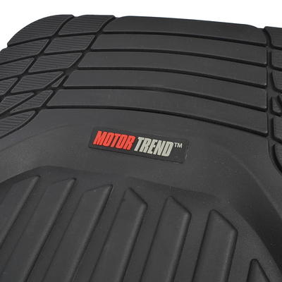 Motor Trend Original FlexTough Black Rubber Car Floor Mats with