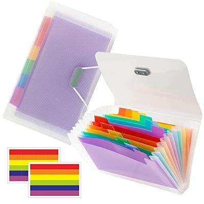  Rainbow 7-Pocket Letter Size Poly Expanding File High