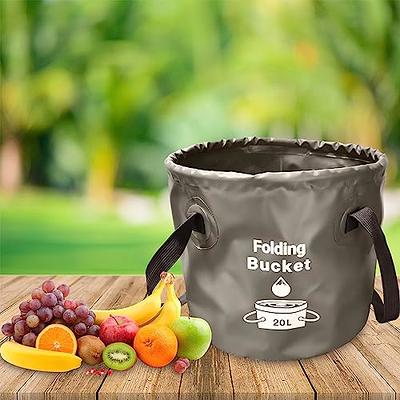 Collapsible Bucket, 5 Gallon Bucket Multifunctional Portable Collapsible  Wash Basin Folding Bucket Water Container Fishing Bucket for Travelling  Camping Hiking Fishing Gardening(Black) 