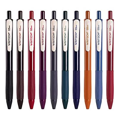 Writech Retractable Gel Ink Pens: 8ct Black Ink 0.5mm Fine Point