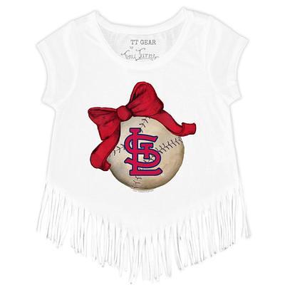 Tiny Turnip St. Louis Cardinals Infant Red Baseball Cross Bats T-Shirt