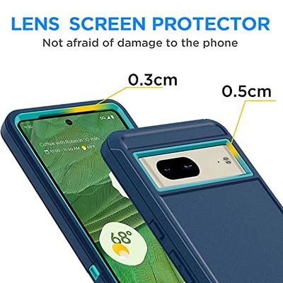 for Google Pixel 7a Case: Dual Layer Protective Heavy Duty Cell Phone Cover  Shockproof Rugged with Screen Protector - Military Protection Bumper Tough