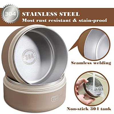 304 Stainless Steel Insulated Lunch Box Leak-proof Food Storage Container,  Adult Bento Box, Men, Wom