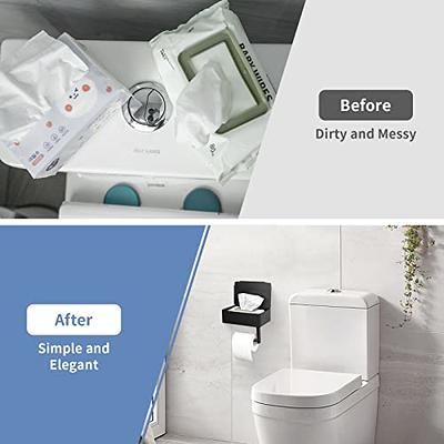  JUYSON Toilet Paper Holder with Shelf, Flushable Wipes