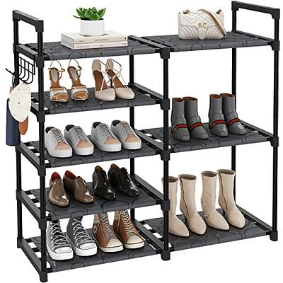 TIMEBAL 9 Tier Shoe Rack Organizer, 32-40 Pairs Shoe Storage Shelf, Shoe  Stand with 2