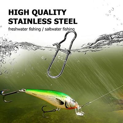 Atibin Duo Lock Fishing Snap Stainless High Strength Fishing Snap Swivel  Quick Change Fishing Snap Clip Black Nickel 100pcs 24lbs - Yahoo Shopping