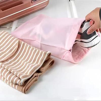 10 Pack Dust Cover Storage Bags Silk Cloth with Drawstring Pouch, Dust Bags  for Handbags Purses Pocketbooks Shoes Boots Home Storage Bags (Pink, 23.6