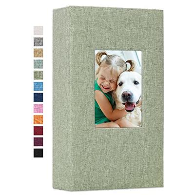 Popotop Photo Album 4x6-300 Photos Linen Cover Photo Books with 300 Horizontal Pockets,Slip-in Picture Albums for Family Wedding Anniversary Baby