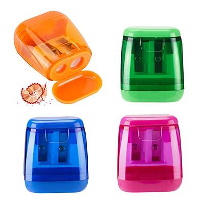 BAZIC Pencil Sharpener Manual, Single Hole Small Compact Colored