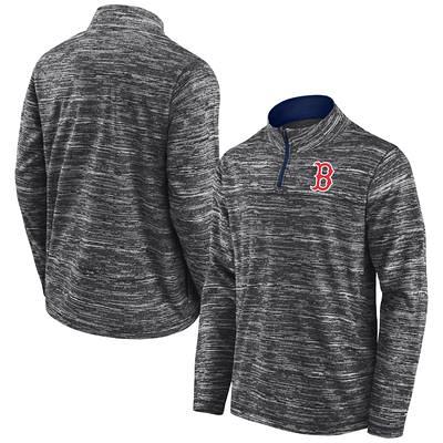 New Era Men's New Era Red Boston Sox Raglan Quarter-Zip Hoodie