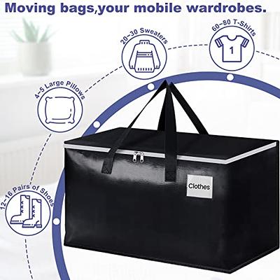 StorageRight Heavy Duty Moving Boxes-Moving Bags with Zipper, Reinforced  Handles and Tag Pocket-Collapsible Moving Supplies-Totes for Storage Great  for moving, Storage and Travel 93L(Black-10 Pack) - Yahoo Shopping