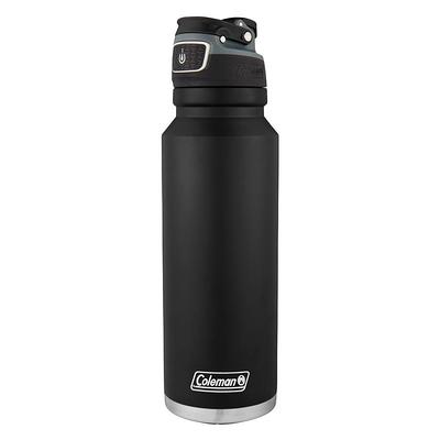 Lifefactory Stainless Steel Vacuum Insulated Sports Bottle with Straw Cap, 24 Ounce, Carbon