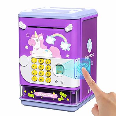 777 Las Vegas Jumbo Slot Machine Casino Toy Piggy Bank Replica with Flashing Lights and Jackpot Alert Sounds and Free Working Gold Slot Keychain