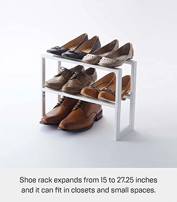 Yamazaki Home Expanding Shoe Rack, Metal, Adjustable Steel One Size White -  Yahoo Shopping