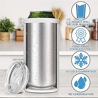 4 in 1 Skinny Can Cooler for Slim Bottle & Hard Seltzer, Sisters Gifts from  Sister, Sunflower Insulated Stainless Steel Tumbler with Lid, Non-slip,  Doucle-Walled Vacuum, Leak Proof Cool Drink Holder 