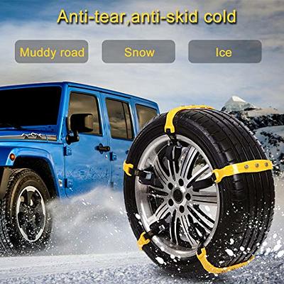 Snow Chains for Cars, Adjustable Anti Slip Tire Chains for Most Car/SUV/Truck,  Winter Driving Anti-Skid Security Cables Width 7.2-11.6, 10 Pcs - Yahoo  Shopping