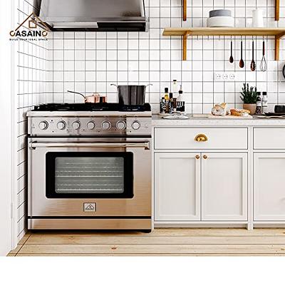 CASAINC 36 inch Gas Range Stove,Stainless Steel Professional Gas Range with  6 Deep Recessed Burners Cooktops, CSA Certification - Yahoo Shopping