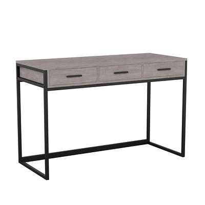 Martha Stewart Maddox 24W Home Office Parsons Computer Desk With Metal  X-Frame, Black/Oil Rubbed Bronze