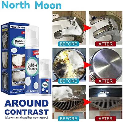 RHUTO North Moon Bubble Cleaner - Foaming Heavy Oil Stain Cleaner,  All-Purpose Bubble Cleaner Kitchen Deep Cleaning Spray, Rinse-free Foam  Bubble Cleaner for Oven Stove Grill (1pc) - Yahoo Shopping