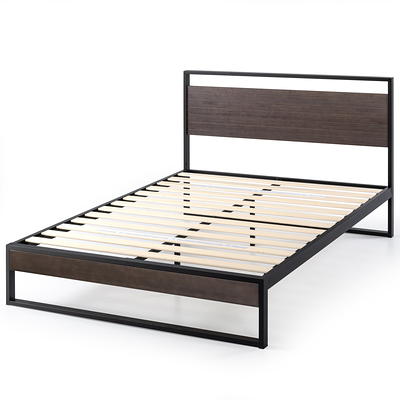 Zinus Suzanne 14 inch Platform Bed Without Headboard King Brown