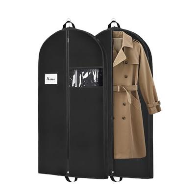 Misslo Hanging Garment Bag for Travel Closet Storage, 50 inch Moving Bag Clothes Carrier for Suit, Dress, Jacket, Shirt, Coat, Clothing Cover, Gray