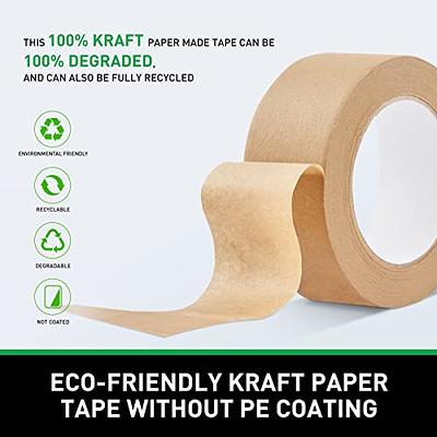 Brown Paper Tape 2inch X 55 Yd Adhesive,3 Writable Brown Shipping