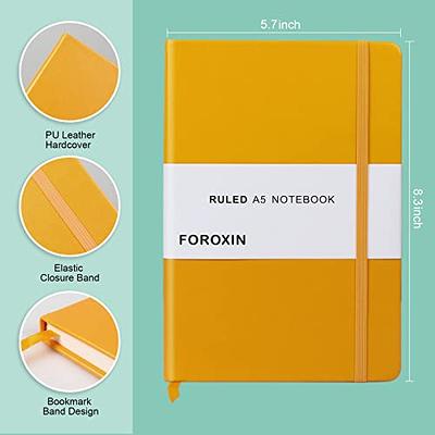 Hardcover Spiral Notebook, College Ruled Notebook Journal with 320 Pages,  5.7 X 8.3 Lined Journaling for Women Men, A5 Leather Writing Journals for  Work, School, Office, 18pcs Index Tabs, Blue - Yahoo Shopping