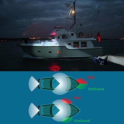 Obcursco Boat Navigation Lights, Led Boat Lights Bow and Stern, Vertical  Mount Red and Green Marine Navigation Lights, Perfect Replacement for  Pontoon, Bass Boat, Jon Boat (Sliver) - Yahoo Shopping