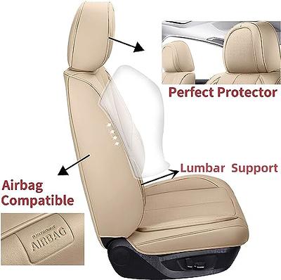 Coverado 5 Seats Beige Car Seat Covers Full Set, Premium