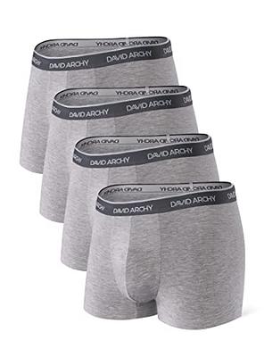 David Archy 4 Packs Bamboo Rayon Trunks One-Piece Cut Breathable