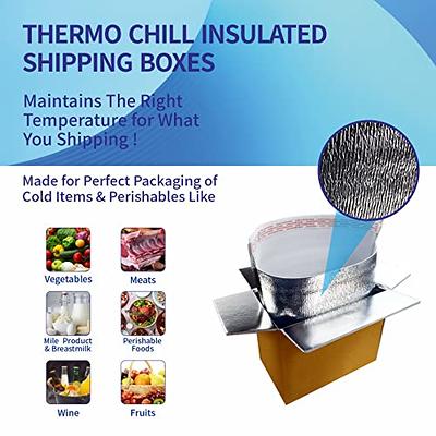 YSSOA Thermo Chill Double Insulated Carton with Foil Insulated  Bag Liner, Small Mailing Box, Shipping Box for Mailing, Shipping, Packing,  Moving, Box Inside Dimension 6''x5''x9'', 4 Pack. : Office Products