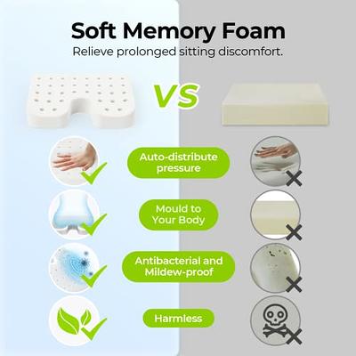 Memory Foam Cushion Waterproof WHEELCHAIR CUSHION PRESSURE RELIEF