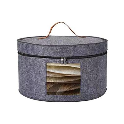 Felt Hat Box Organizer Round Travel Hat Boxes Hat Boxes Dustproof With  Storage Sundries Dirty Clothes