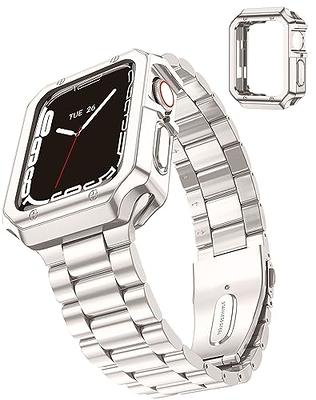  TISIMO for Apple Watch Band 41mm 40mm 38mm 45mm 44mm 42mm  Series 9 8 7 6 5 4 3 2 1 SE SE2 Women and Men,Stainless Steel Metal  Watchband for iWatch