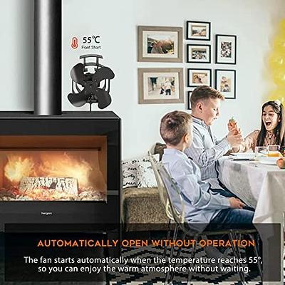 ZHENGXOO Heat Powered Wood Stove Fan, Fireplace Fan Non-electric