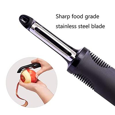 Farberware Professional Euro Vegetable Peeler with Built-in Eye Remover,  Black