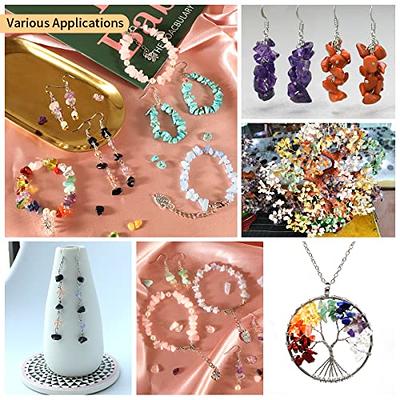 Crystal Beads Crystal Jewelry Making Kit for Jewelry Making Crystal Chips  and Gemstone Beads with Tweezers and String,15 Colors