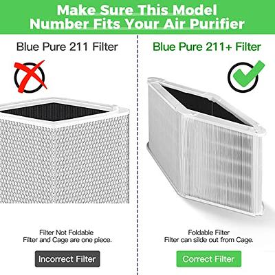 211+ Replacement Filter Compatible with Blueair Blue Pure 211 plus Air  Cleaner Purifier, Foldable Particle and Activated Carbon Replacement Filter,  True HEPA Replacement Filter - Yahoo Shopping