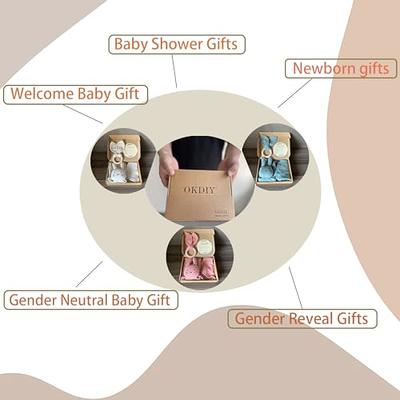 okdiy Baby Shower Gifts for Boys and Girls,Newborn Baby Gifts Set,Gender  Neutral Baby Gift,Unique New Baby Gifts Basket Box Essential Stuff. Muslin