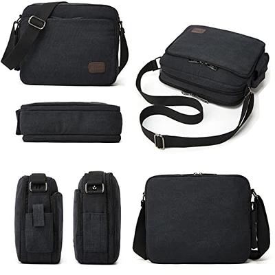 Men's Multifunctional Canvas Messenger Handbag Outdoor Sports Over Shoulder  Crossbody Side Bag